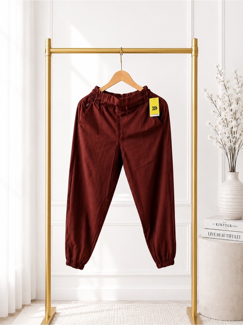 🔴 All in motion Men's Rust Red Jogger Sweatpants